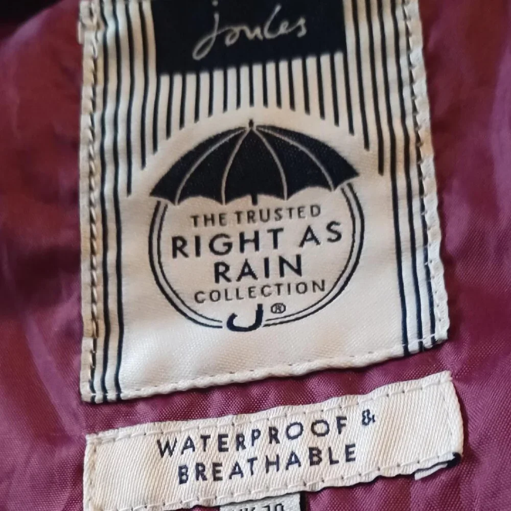 Joules Right as Rain Hooded Packable Raincoat - Picture 2 of 8